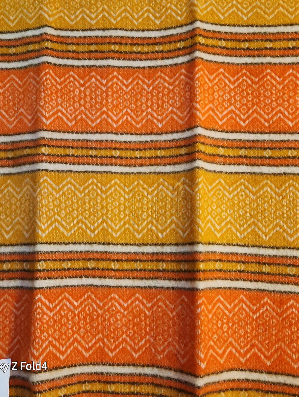 Handwoven Orange & Yellow Decorative Throw Blanket/ Faribo - Picture 11 of 16